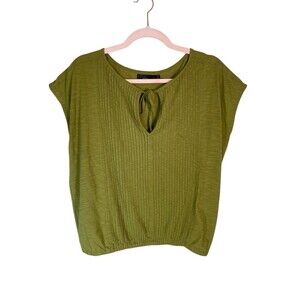 PrAna Ocupas Popover Sweet Grass Womens Casual Top Pleated Size‎ Small